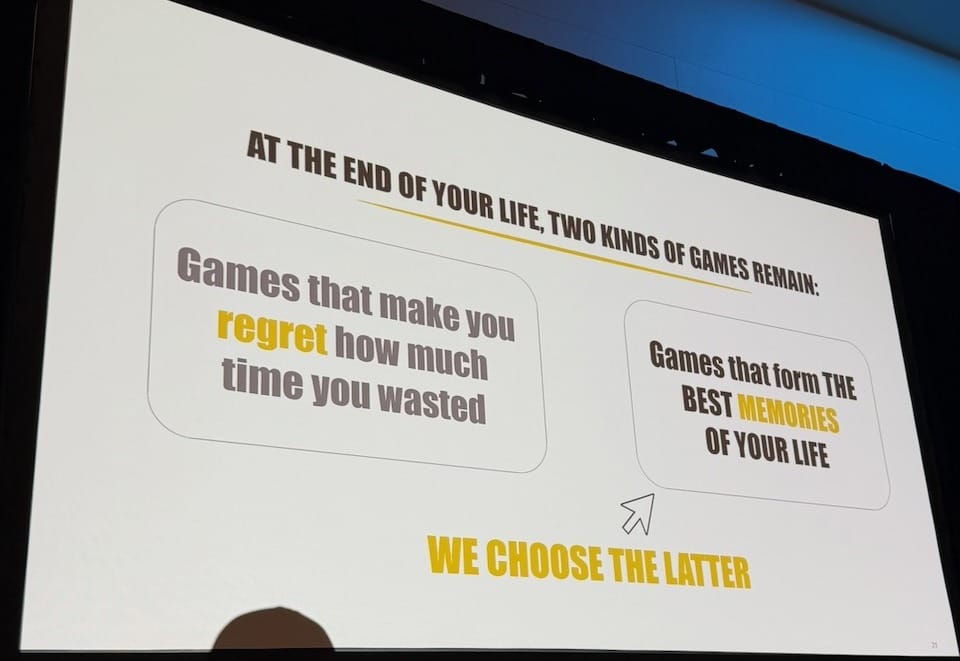 At the end of your life, two kinds of games remain